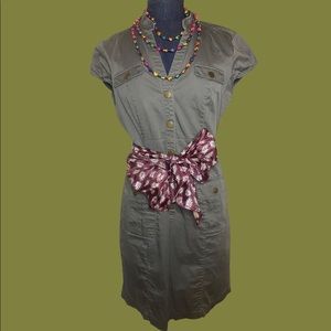 Army Green Dress, Size 8